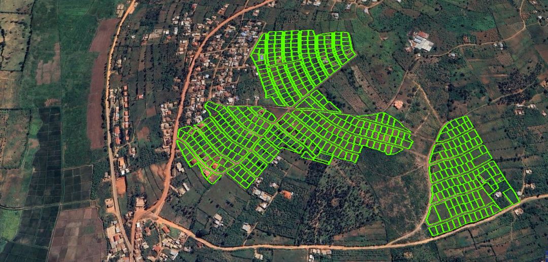 Gahanga land subdivision project in 210 plots
